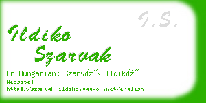 ildiko szarvak business card